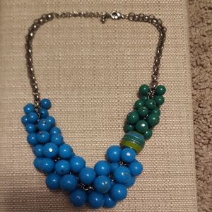 Elegant Blue and Green Beaded Necklace